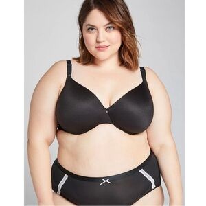 NWT CACIQUE Invisible Backsmoother Lightly Lined Full Coverage Bra Black…